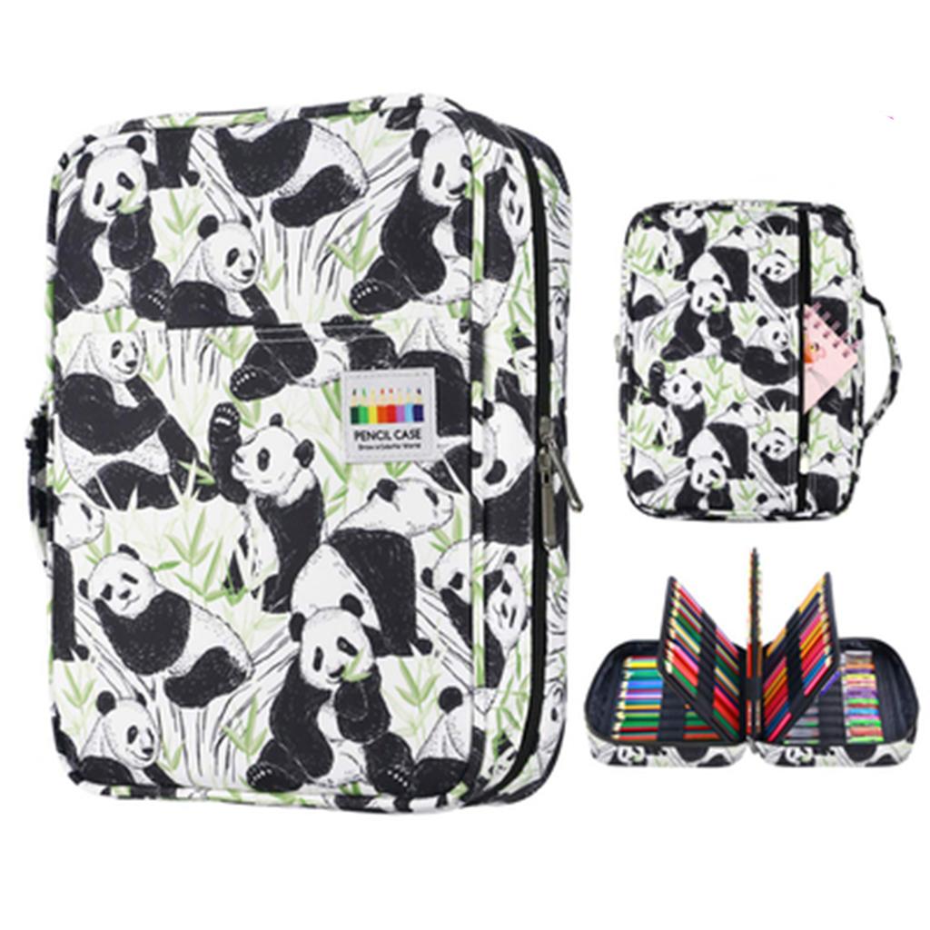 220 Slots Colored Pencil Case, Pen Bag Organizer with Handy Wrap Portable- Multilayer Pencils Case Holder for Kids Girls