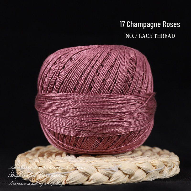 No. 7 Soft Silk Lace Yarn - Hand-Knitted, Strong Twist for Summer and Short Sleeves