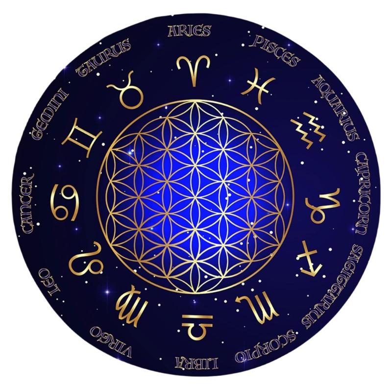 Metaphysical Message Board Mat Witchcraft Fortune Telling Altar Board Divinations Pendulum Board Round Dowsing Board