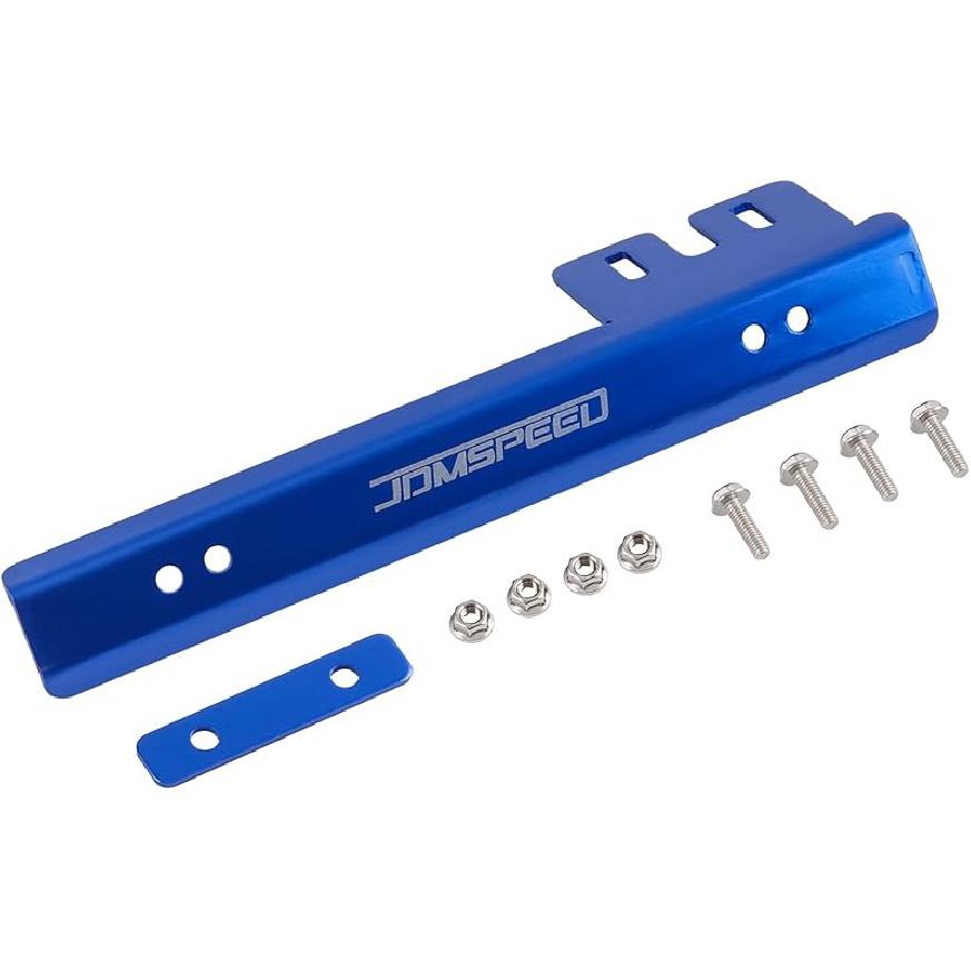 JDMSPEED Black Front Bumper License Plate Mount Bracket Relocator Holder Bar