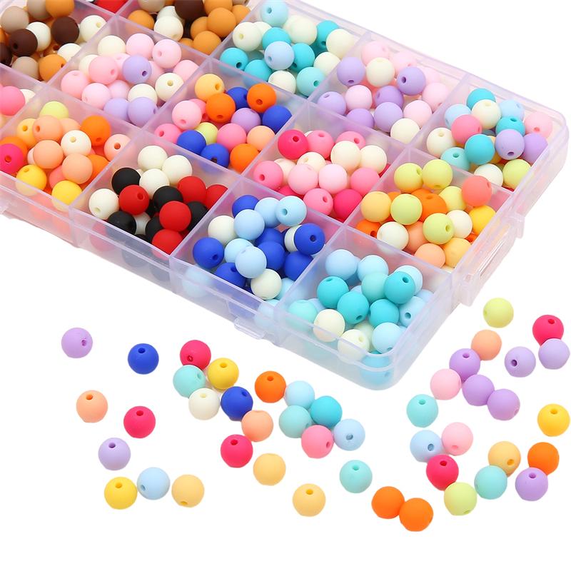 30pcs 8mm Mixed Colors Frosted Acrylic Beads Round Loose Spacer Beads for Necklace Bracelet Keychain DIY Jewelry Craft Making Beads