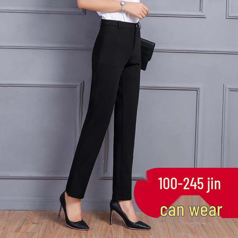 

Women s Plus Size Stretch Straight-Leg Suit Pants - Professional Wear 6XL чёрный