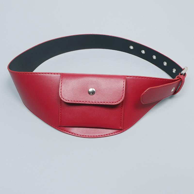Women's Brown Vintage Suede Waist Bag - High-End Decorative Belt for Jeans & Skirts