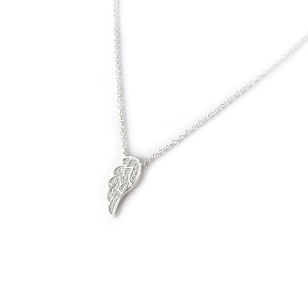Les Trésors De Lily [L2033] - Collier Argent 'Les Ailes d'Ange' blanc