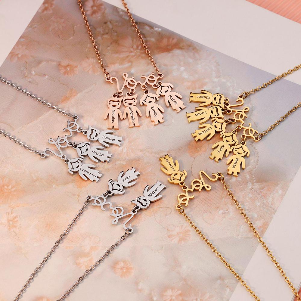 Regalo Festa della Mamma Ciondolo Personalizzato Vovó Baby Collana Nonna Nomi Personalizzati Vovo Choker Per Nonna Donne Madre