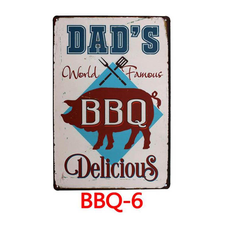 Fresh BBQ Plaque Metal Vintage Tin Sign Pin Up Shabby Chic Decor Metal Signs Vintage Bar Decoration Metal Poster Pub Metal Plate