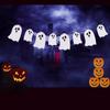 Funny Ghost Flag Paper Pull Flower Decoration Halloween Ghost Banner  Outdoor