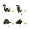 Versatile Black Dinosaur Zodiacs Brooch Constellations Themed Animal Pin Badge Handmade Gift for Fashion Enthusiasts