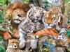 Yamasan Prime 3D Howard Robinson Lion and Tiger Friends 10001 Finished 61 x 46cm 500 Pieces Size /