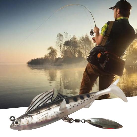 Bionic Bait Realistic Angling Soft Rubber Compact Fake Sea Sequins Baits for Fishing Ground