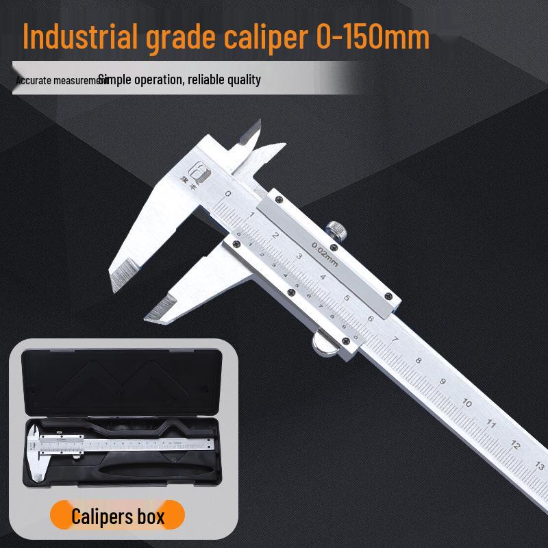 High-Precision Mini Vernier Caliper - Stainless Steel, 0-150/200/300/500/600/1000mm