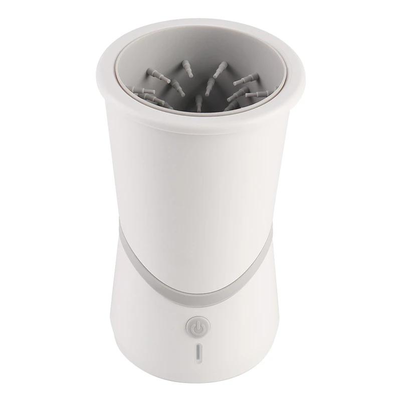 

Automatic Pet Paw Cleaner Cup Portable Dog Cat Foot Washer with Soft Silicone Brush USB Rechargeable for Quick Cleaning белый