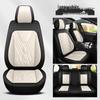 Universal Full Leather Car Seat Covers for All Seasons - Five Seats, Full Coverage with Backrest Cushion