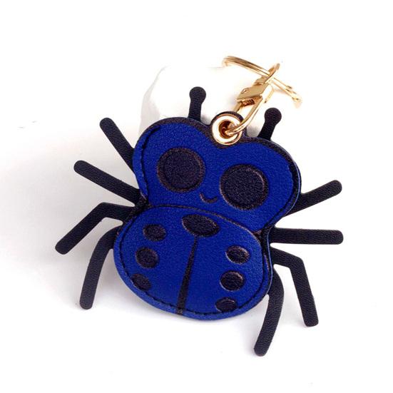 Cartoon Spider Leather Keychain Pendant Creative Spider-Shaped Card Holder Access Card Protective Cover Cute Key And Bag Decoration for Bags Backpacks