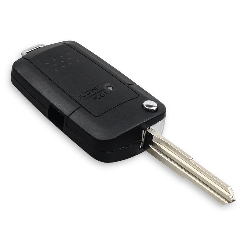 KEYYOU  Key Shell 1 Buttons For Hyundai H1 Getz Accent Kia Rio Picanto Carens Modified Flip Folding Remote Key Case Uncut Blade