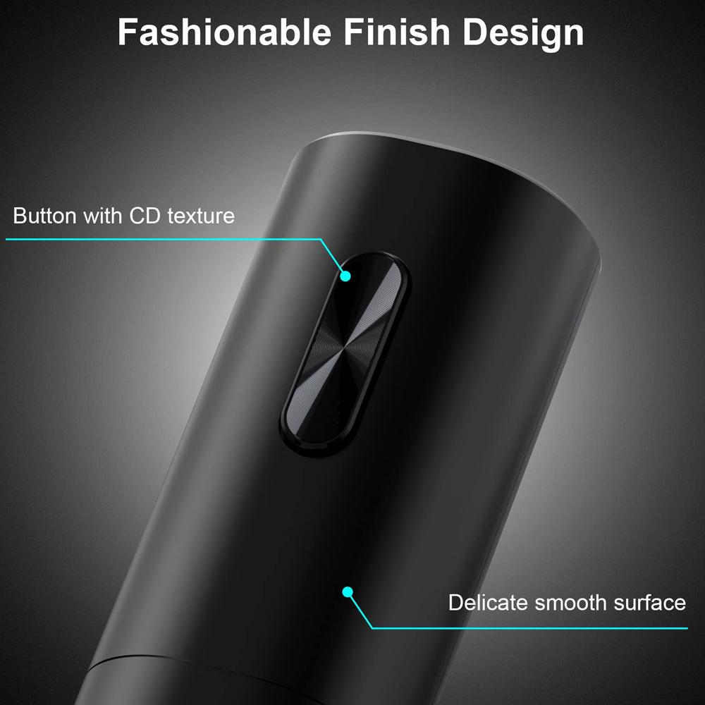 Cordless Automatic Wine Bottle Opener Battery Operated Spiral Corkscrew with One-Click Button Easy Cork Removal for Home Kitchen Bar Restaurant Use