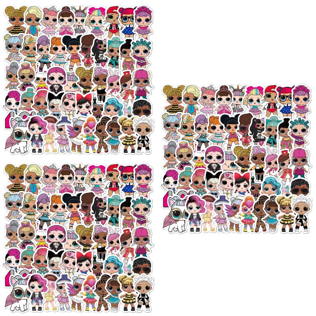 Cute And Safe 50pcs Lol Superise Stickers For Laptops Skateboards And More A Pvc Girl Gift