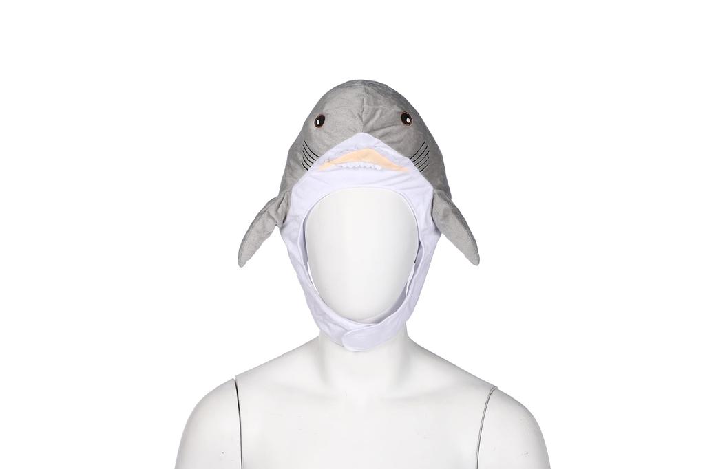 [kitamurasyokai] Funny Costume Headwear Animal Vegetable Cute Fluffy Funny Event Party Cosplay Prop Photo Shoot Novelty Goods (Shark)