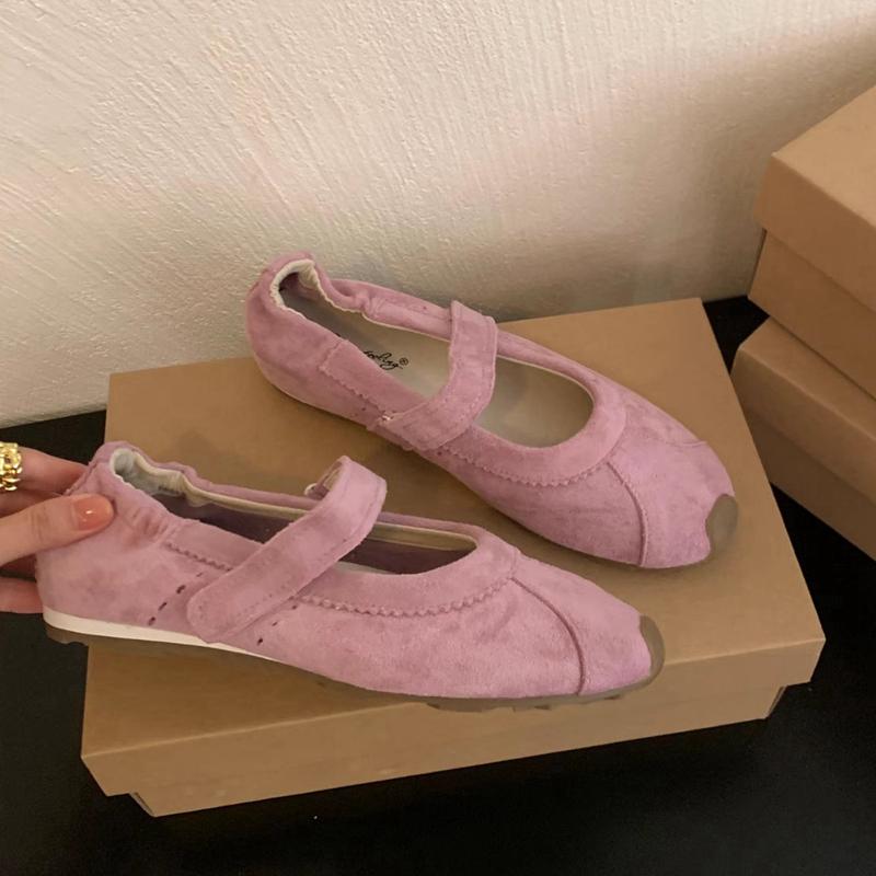 Fashion SUOJIALUN 2025 Women Flat Shoes Fashion Round Toe Ladies Casual Dress Mary Jane Shoes Soft Flat Heel Outdoor Single Shoes