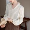 Spring Women's New Retro Elegant All-match Lantern Sleeve Shirt