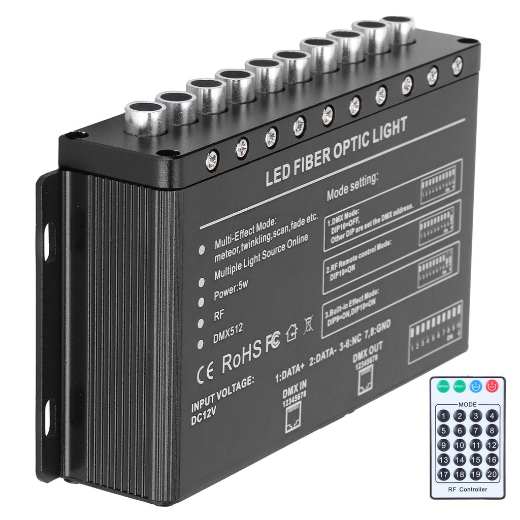 5W Fiber Optic Light LED Ceiling Star Ambient Light Source with 10 Hole for Living Room Bedroom