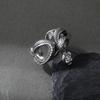 Adjustable Open Snake Ring In Vintage Punk Style Plated Animal Jewelry Men Women
