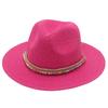 New summer ethnic style Panama straw hat colorful bead accessories dance performance beach sunshade top hat