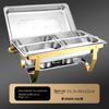 Stainless Steel Folding Buffet Warmer with Insulated Chafing Dish for Hotels and Commercial Use