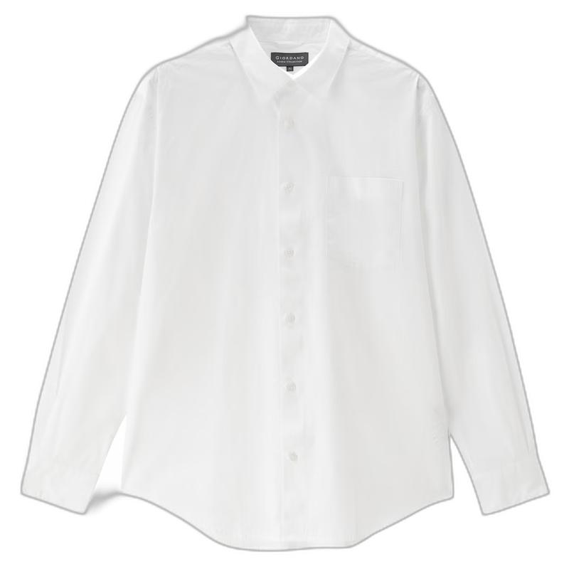 

Giordano Men s Korean Style Pure Cotton Poplin Long Sleeve Shirt L