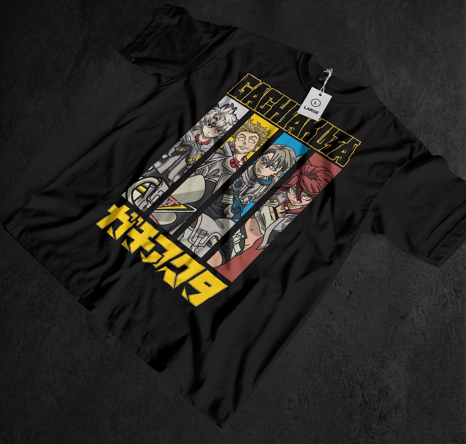 Unisex Manga Streetwear Tee, Grunge City, Otaku Clothing, Gift for Teens, Pop Culture 120