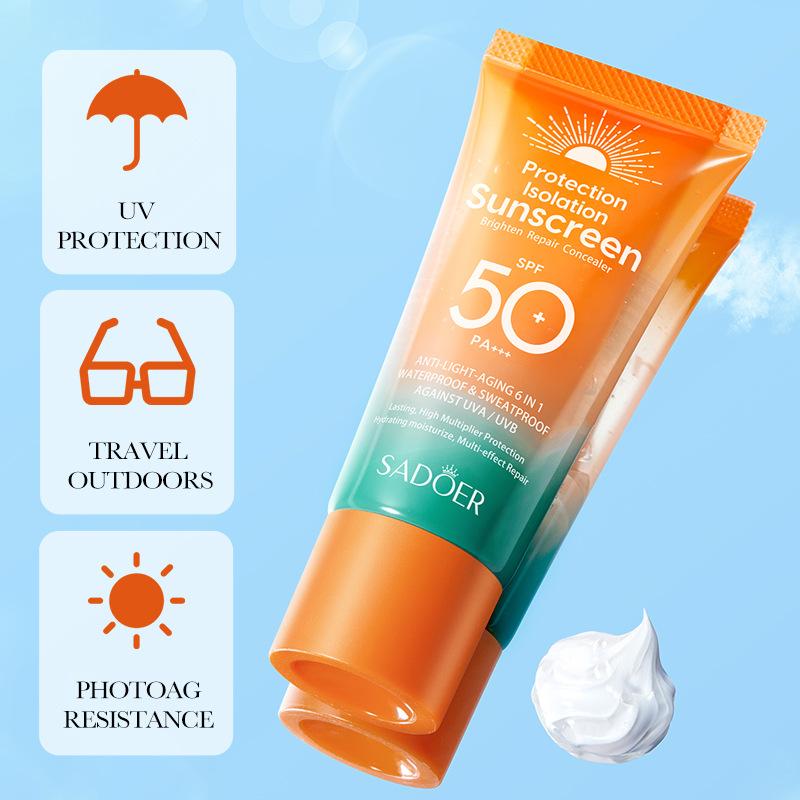 

Солнцезащитный крем 50 г SADOER Isolation Sunscreen Repair UV Protection Sunscreen