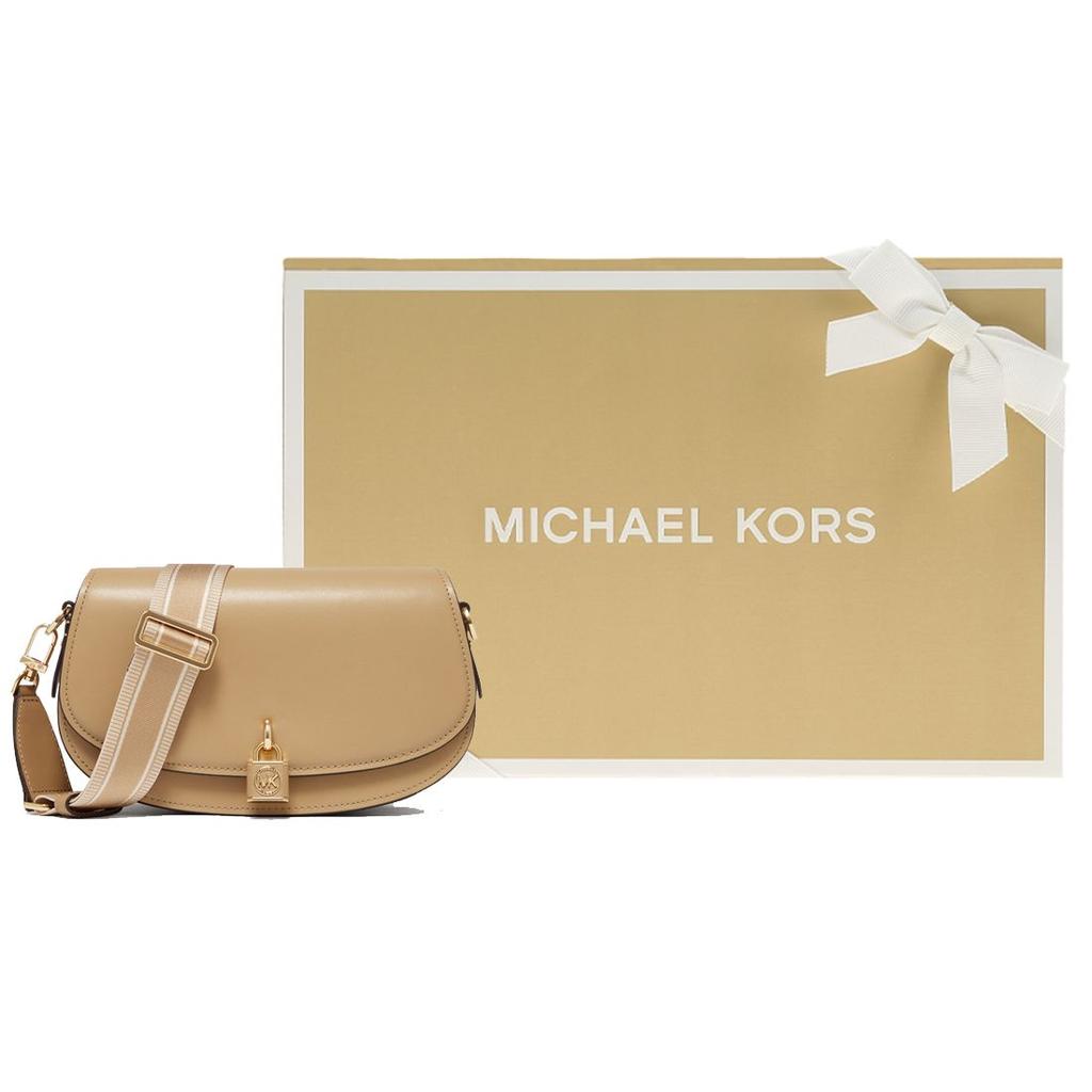 Michael Kors Mila Klassische Magnetverschluss Leder Schulter Crossbody Tasche Mittel Damen Taschen Kamel 30S3GIMM8L-222