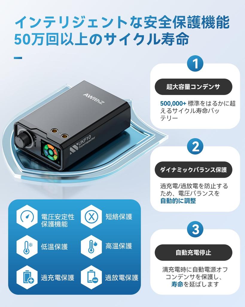 AWithZ UKF10 Farad Kondensator Punktschweißgerät mit Drehknopf 99 zum Schweißen von Reinnickel Geeignet für 18650 und LiFePO4 Lithiumbatterie 10,2 kW Betrieb,