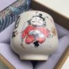 Beige Ru Kiln Zhong Kui Get Rich Cup Ceramic Kung Fu Tea Set Retro Household Tea Cup Simple Gift Box Office