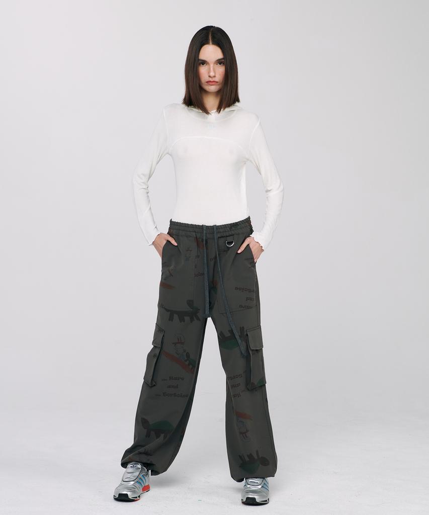 TWENTY FOUR T Rabbit And Turtle Cargo Banding Pants