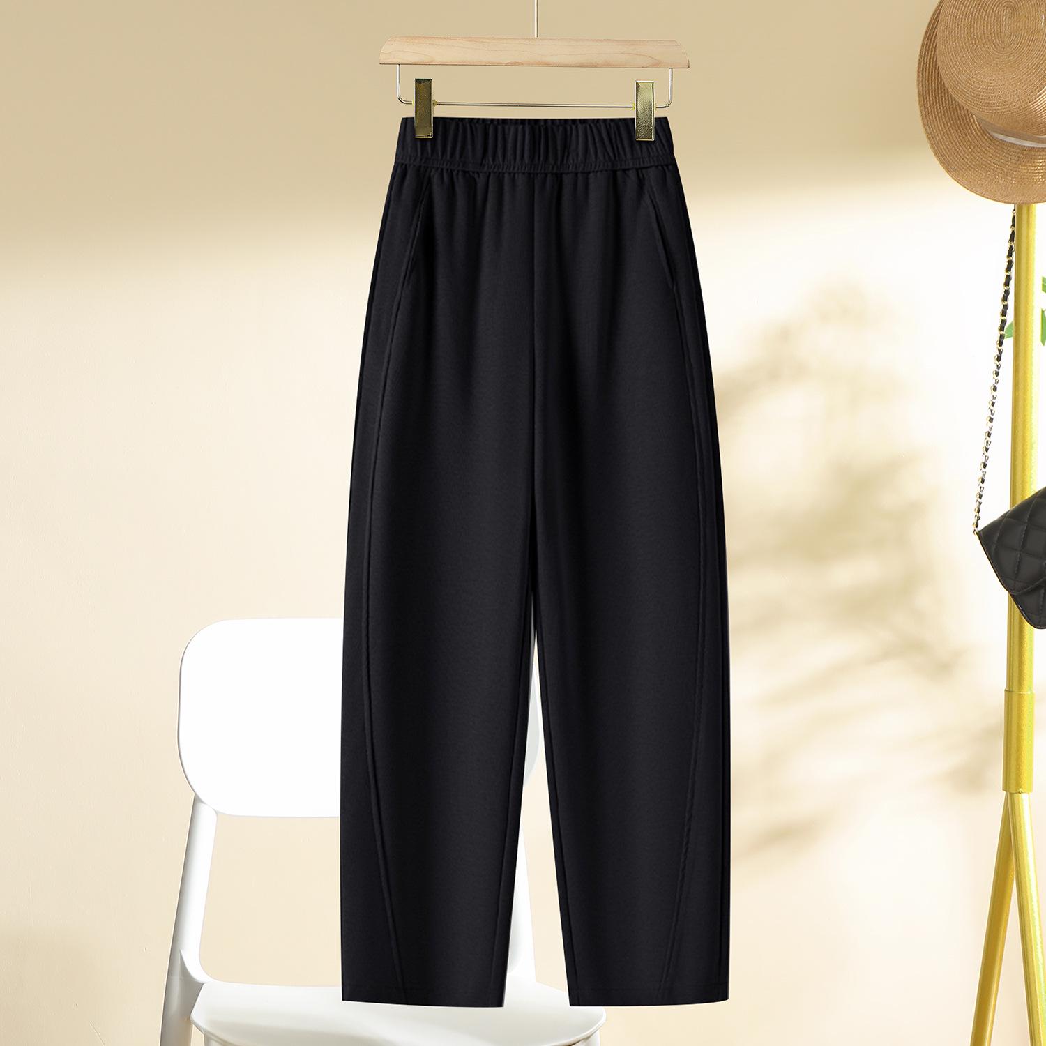 

Spring/Autumn 2025 Women s Light Yellow Narrow-Leg Scimitar Pants - Trendy Loose-Fit Banana Style 30 [For 125-135 lbs]