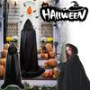 Halloween Grim Reaper Cloak Long Hooded Cape Vampire Party Children's Cloak Cosplay Red Death Cloak Unisex Hooded Witch Cape