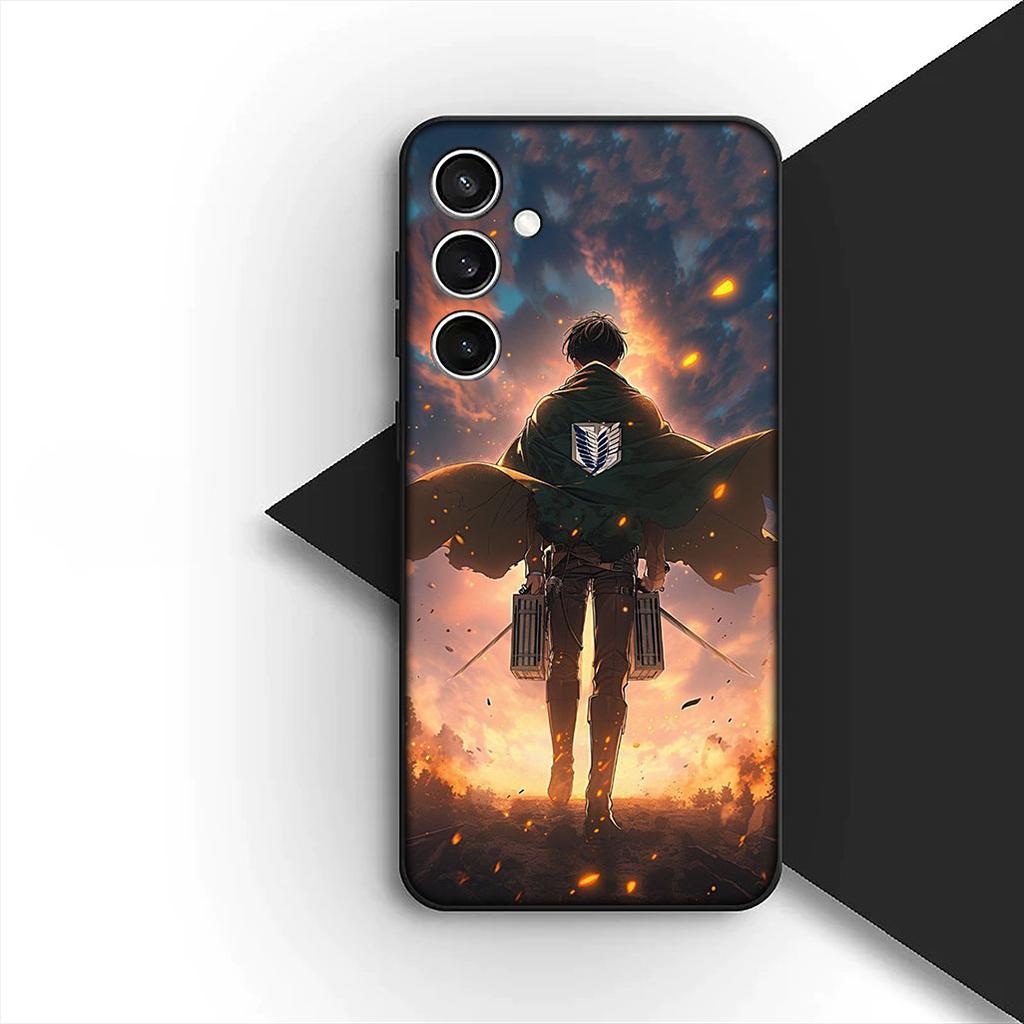 Levi Attack On Titan Eren Jaeger Phone Case for OPPO A80 A18 A16 A40 A17 A15 A38 A78 A79 A54 A57 A12 A60 4G 5G Protective Cover