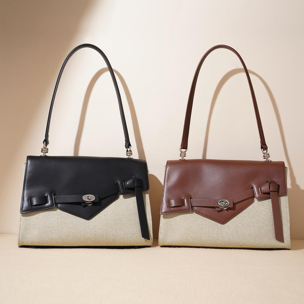 Spring and Summer Casual Single-shoulder Bag, Versatile and Fashionable Square Bag, Niche Design, Irregular Flap Messenger Bag