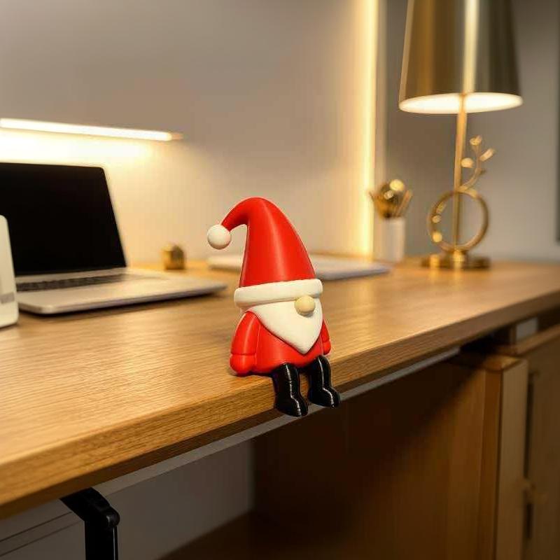 Cute 3D Printed Christmas Gnome Figurine With Dangling Legs For Home Holiday Party Decoration
