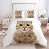 White Pet Cat Beding Set Colorfast Adult Peoples Children Winter Soft Duvet Cover Sets Children Kids,twin Ful Quen King Bedrom Set Home Textile