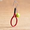 Cute Sport Mini Tennis Racket Pendant Keychain Keyring Key Chain Ring Finder Holer Accessories Gifts for Teenager KTJ