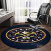 Denver Basketball Team Round Rug for Livingroom,Bedroom, Palyroom, Chair Rug, Area Rug, Circle Carpet, Large Size Fan Christmas Gift