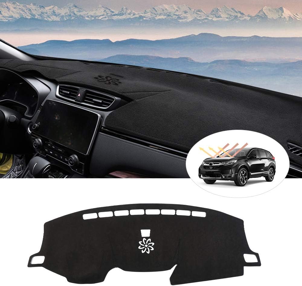 

Suede Dash Mat Cover for Honda CR-V CRV 2017-2026 Dash Cover Nonslip Dashboard Mat Protector Sunshade No Glare чорний
