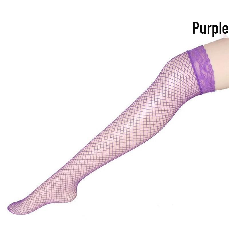 Seductive Women's Erotic Silk Mesh Stockings