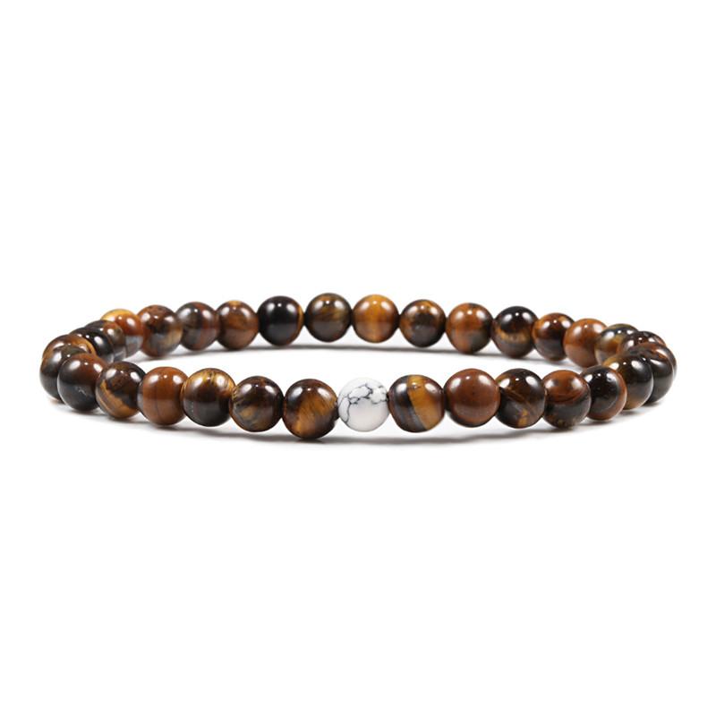 Classic Natural Stone Beaded Bracelet Men Bracelets Women 31+1 Beads Creative Gift for Lovers Best Friend Jewelry Pulsera Mujer