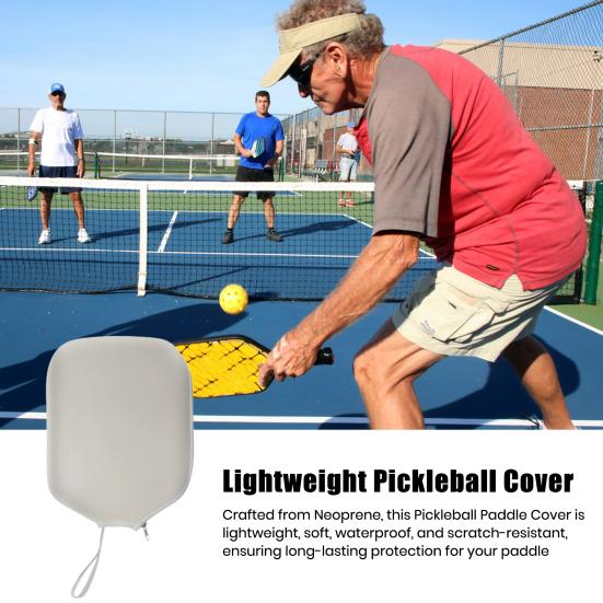 Pickleball Paddle Cover Lightweight Pickleball Racket Sleeve with Lanyard Waterproof Scratch-Resistant Pickleball Accessories