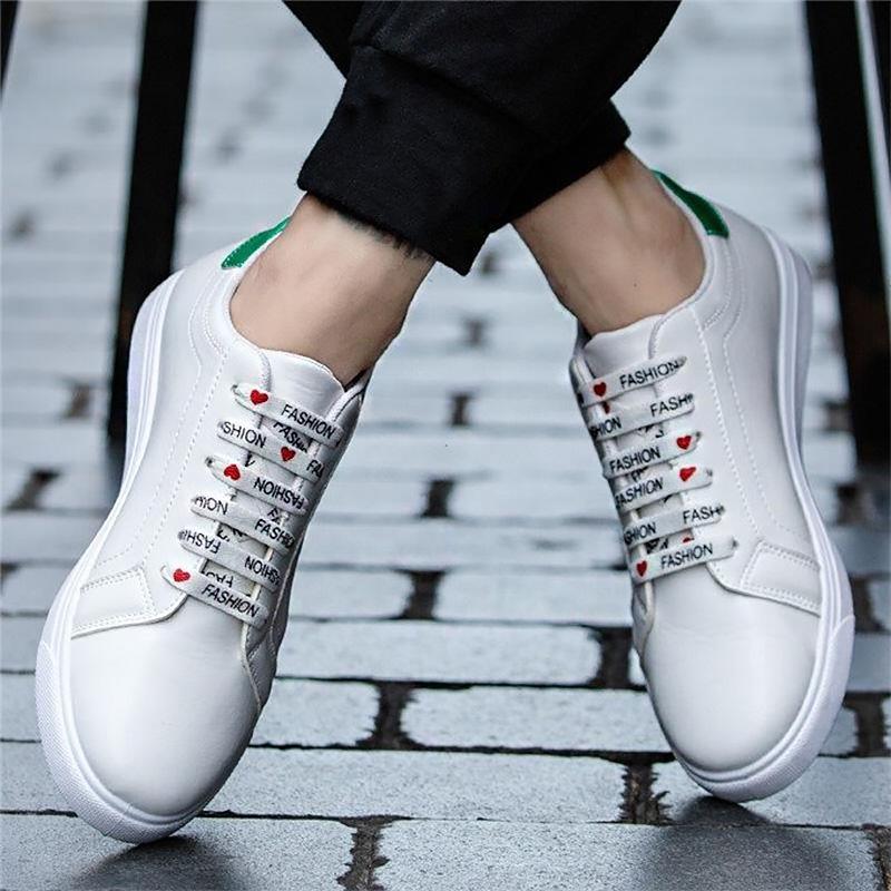 2024 White Color Sneakers Non-slip Men Shoes Spring Autumn New Leather Breathable Outdoor Shoes Men Sneakers Flats Man Trainers