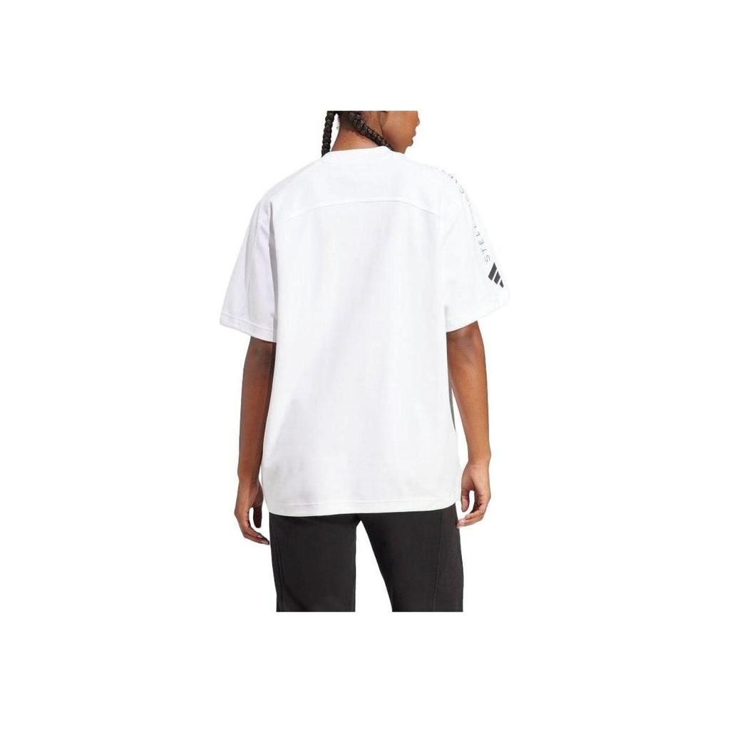 Adidas Co-Branded Solid Color Round Neck Casual Short Sleeve Vintage T-Shirt Unisex Tops White IB6855