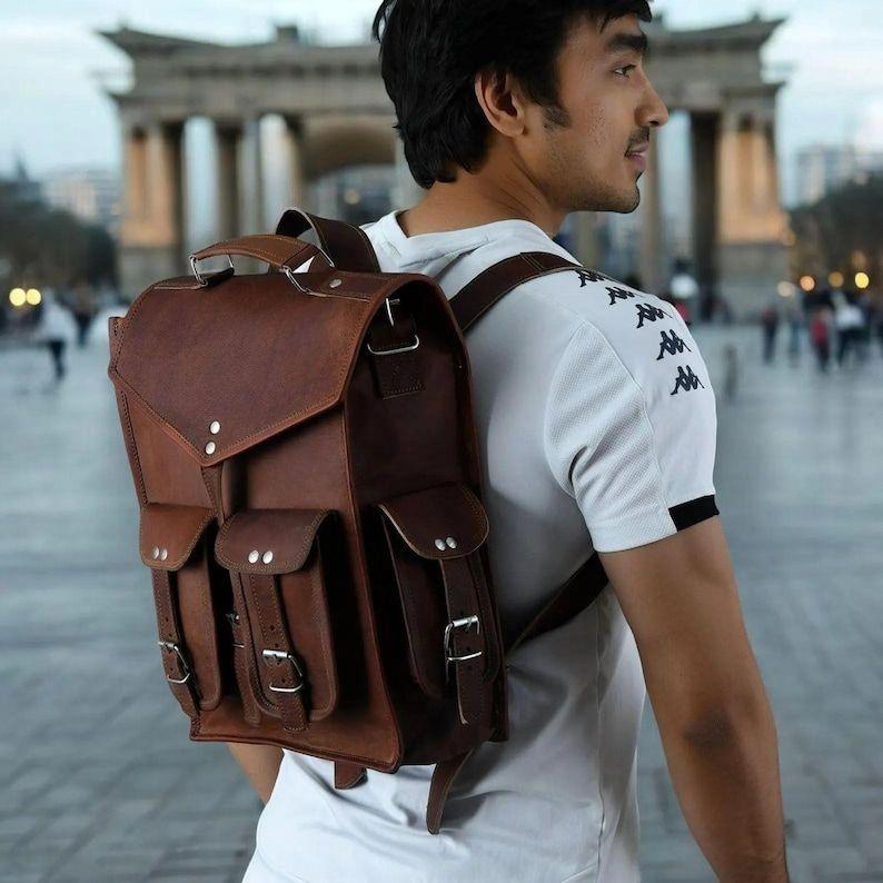 

Мужской дорожный рюкзак, Персонализированный кожаный рюкзак для женщин, Персонализированный рождественский подарок, Унисекс рюкзак, Рюкзак для мужчин, Женский рюкзак 16 x 12 x 5 in